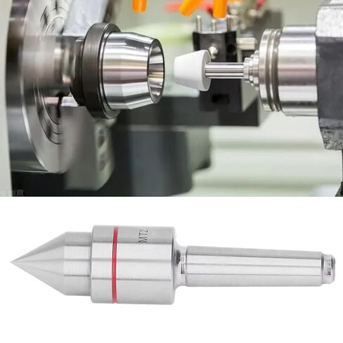 MT2 Live Center, Triple Ball Bearing 60° Tailstock Live Center High Carbon Steel Morse Taper Turning Tool for High Speed CNC Lathe Wood Lathe Metal Lathe in Saudi Arabia