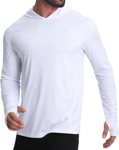 Men's Fishing Hoodie Shirts 4 Pack/5 Pack Sun Protection UPF 50+ Running Swimming Rash Guard Shirt in Saudi Arabia