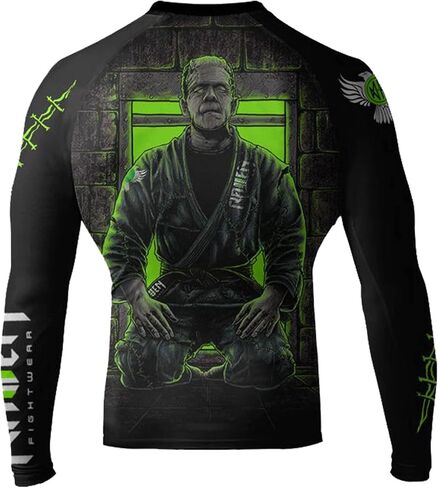 حذاء Raven Fightwear الرجالي Frankenstein's Monster MMA BJJ Rash Guard MMA باللون الأسود in Saudi Arabia