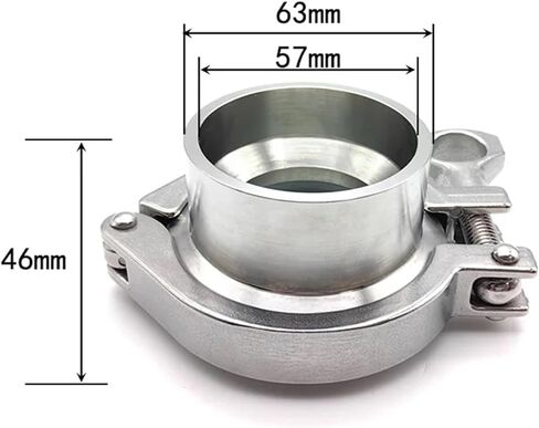 304 Stainless Steel Food Grade Quick-Clamp Welded Sight Glass 38 51 63mm - Leak-Proof for Brewing, Pharma & Dairy Pipes(Welding OD63mm) in Saudi Arabia