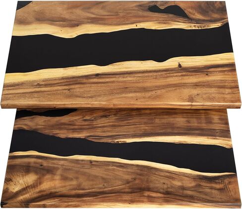 سطح طاولة من خشب الإيبوكسي مقاس 60 بوصة × 30 بوصة من Lumber Grand - سطح مكتب مستطيل مصنوع يدويًا للمكتب والقهوة والمطاعم وطاولة الطعام وسطح عمل المطبخ الريفي، متين وقوي، مصمم ليدوم طويلاً. in Saudi Arabia