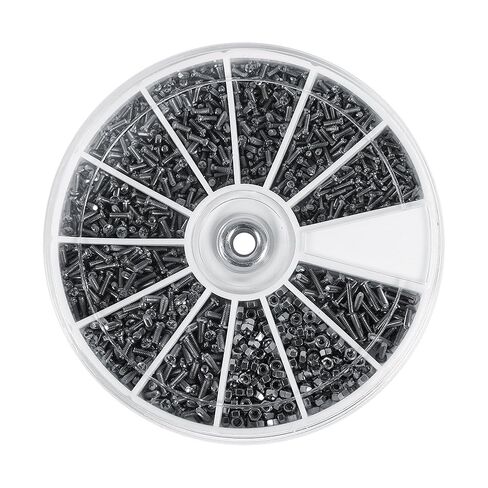 600pcs Small Screws Nuts Assortment Kit Stainless Steel Hardware 12 Size M1 M1.2 M1.4 M1.6, Nut in Saudi Arabia