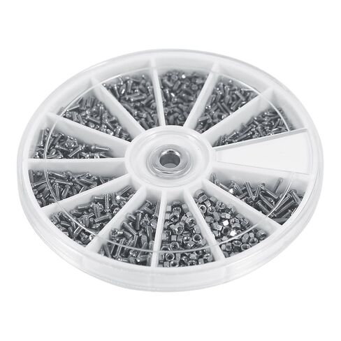 600pcs Small Screws Nuts Assortment Kit Stainless Steel Hardware 12 Size M1 M1.2 M1.4 M1.6, Nut in Saudi Arabia