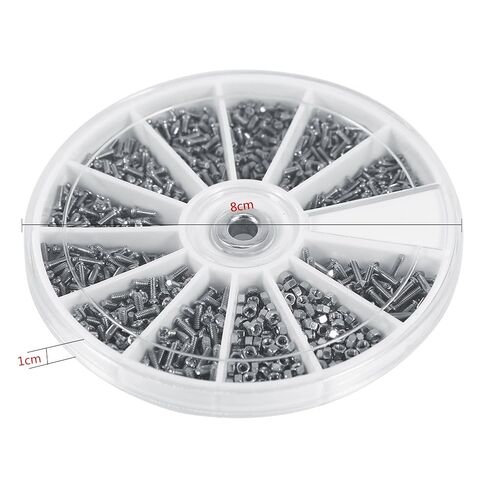 600pcs Small Screws Nuts Assortment Kit Stainless Steel Hardware 12 Size M1 M1.2 M1.4 M1.6, Nut in Saudi Arabia