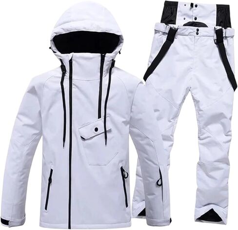 Men’S And Women’S Winter Ski Suit Set – Solid Color Snowboarding Outfit With Ski Jacket And Pants For Adults in Kuwait