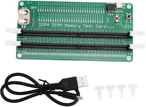 dpofirs Speichert Tester DDR4 بطاقة اختبار محلل الكمبيوتر المكتبي لاختبار WEA RAM DDR4، مؤشرات LED للكمبيوتر المكتبي، ثنائي الفينيل متعدد الكلور الأخضر، اتصال إدخال USB in Kuwait