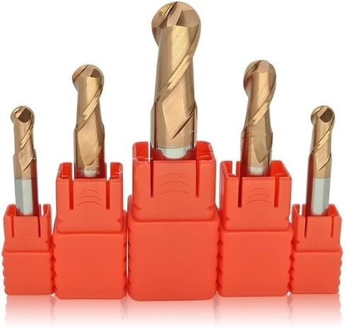 LYZYSNEJ 1 قطعة نانو مايكرو الحبوب طلاء كربيد 2 كرة فلوت قصيرة نهاية الأنف مطحنة HRC55 كرة كربيد التنجستين مطحنة نهاية الأنف للنقش ثلاثي الأبعاد من الفولاذ المقاوم للصدأ الحديد النحاس قاطع الطحن in Kuwait