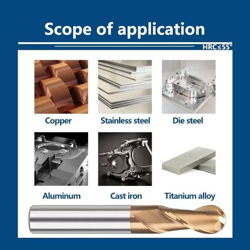 LYZYSNEJ 1 قطعة مطحنة نهاية الكرة الأنف 2-الفلوت CNC راوتر حفارة نحت بت R0.5-R8.0 كربيد قاطعة المطحنة TiCN المغلفة راوتر بت in Kuwait
