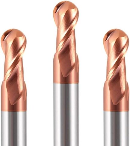 LYZYSNEJ 1 قطعة مطحنة نهاية الكرة الأنف 2-الفلوت CNC راوتر حفارة نحت بت R0.5-R8.0 كربيد قاطعة المطحنة TiCN المغلفة راوتر بت in Kuwait