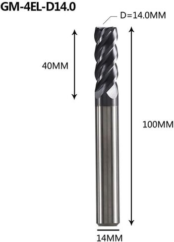 LYZYSNEJ 1 قطعة 4 المزامير كربيد نهاية مطحنة D4-D20 CNC جهاز توجيه الخشب بت 1-20 مللي متر قطع القطر التنغستن الصلب قاطعة المطحنة أداة in Kuwait