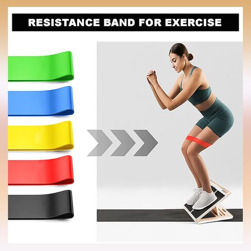 UKRFIT Adjustable Wooden Slant Board – Foldable, Non-Slip Calf Stretch & Balance Trainer with 5 Resistance Bands, Height-Adjustable Incline Board for Home Gym, Supports up to 110 kg in Kuwait