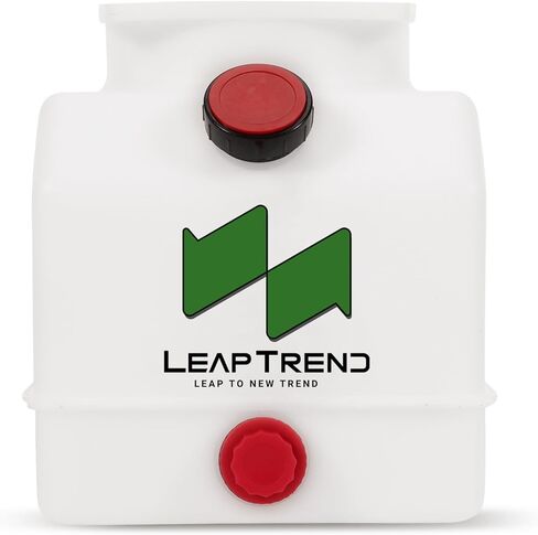 LEAPTREND 4 Quart Poly Power Unit Fluid Reservoir Tank for Hydraulic Systems, Compatible with Dump Trucks Trailers RVs Boats in Kuwait
