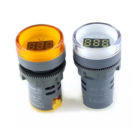 ONECM 1Pcs 22MM AD16 AD16-22DSV Type AC60-500V Mini Voltage Meter LED Voltage Meter Gauge AD16-22DSV Digital Display Indicator Lam (Color : Red) in Saudi Arabia
