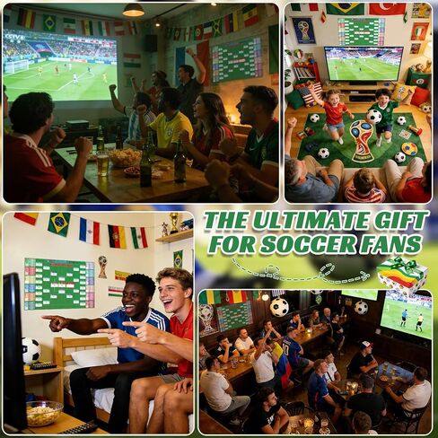 ملصق جدول كأس العالم 2026 من WUSUTE، بضائع كأس العالم 2026 لمحبي كرة القدم، ملصق بطولة كرة القدم للجماهير، ديكورات الحفلات تتطابق مع مخطط الحائط، 39.4 بوصة × 25.7 بوصة in Kuwait