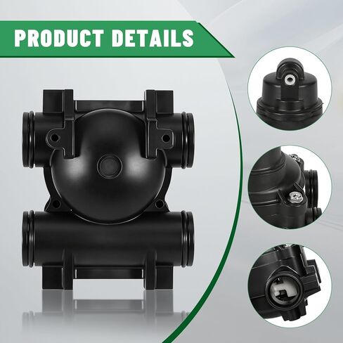 Rendrox 3/4" Dual Ports Paddlewheel Flow Meter Assembly with 15659 Right Angle Cover Compatible with Fleck 2510 5600 Commercial Metered Valves, Extended Range, Black in Saudi Arabia