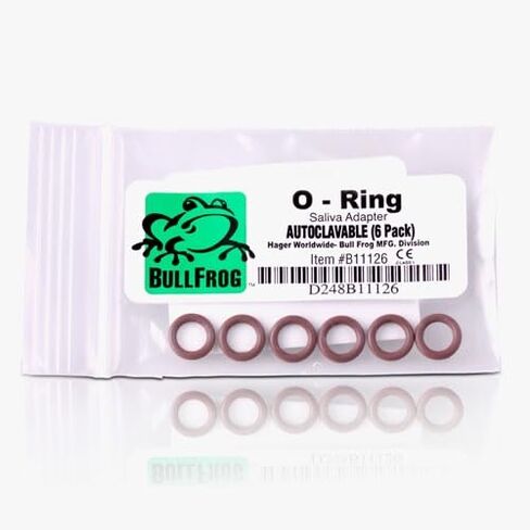 Hager B11126 Bull Frog Dental Saliva Valve O-Rings Autoclavable 6/Pk in Kuwait