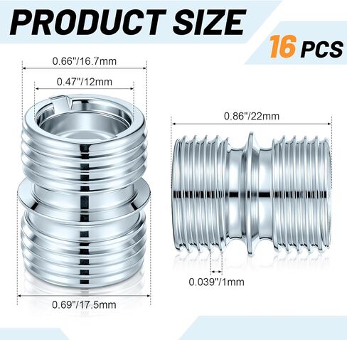 16 Pcs Coarse Thread Connectors 3/4 Inch Wire Shelving Pole 16 Teeth Wire Shelf Fittings Metal Shelf Unit Replacement Accessories for Wire Rack Poles Metal Shelving Parts in Saudi Arabia