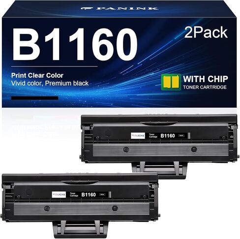 B1160 Toner Cartridge Replacement for Dell B1160 B1160W Toner Cartridge Compatible with Dell 1160 B1163w B1165nfw B1160 B1160w Printer(2 Black) in Kuwait