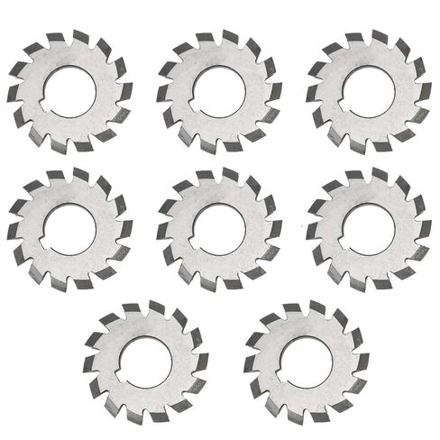 BE-TOOL 8 قطع M0.5 قواطع تروس ملتفة لآلة الطحن، فولاذ عالي السرعة على شكل قرص زاوية ضغط 20 درجة على شكل قرص قواطع تروس ملتفة in Saudi Arabia