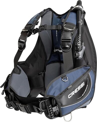 Cressi High Lift Capacity - Hybrid Scuba Diving Buoyancy Compensator - Self-Pivoting Waistband System - Anatomic Fit: Emperor- Designed in Italy in Saudi Arabia