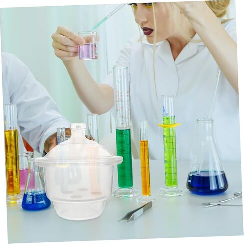 FELTECHELECTR 1pc Laboratory Glass Desiccator Jar Vacuum Drying Vessel Random Base Holes Corrosion Resistant for Scientific Experiments and Teaching in Kuwait