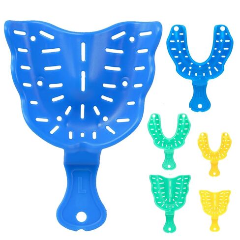 LA MIERE 6pcs Dental Edentulous Impression Trays, 2small, 2 Medium, 2 Large, Upper and Lower in Kuwait