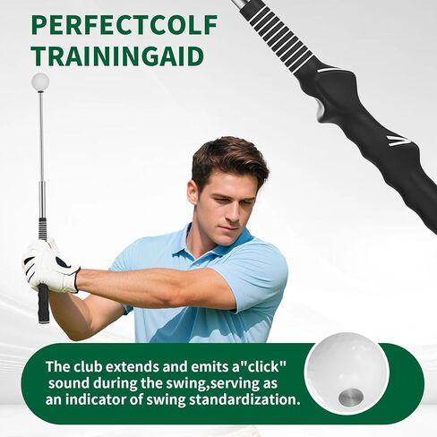 Pttlomlhj Retractable Golf Swing Trainer with Arm Band,Training Aid for Smooth Swing Golf Grip Attachment for Strength Training Chipping Hitting Ideal for Beginners, Indoor Outdoor Practice in Saudi Arabia