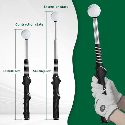 Pttlomlhj Retractable Golf Swing Trainer with Arm Band,Training Aid for Smooth Swing Golf Grip Attachment for Strength Training Chipping Hitting Ideal for Beginners, Indoor Outdoor Practice in Saudi Arabia