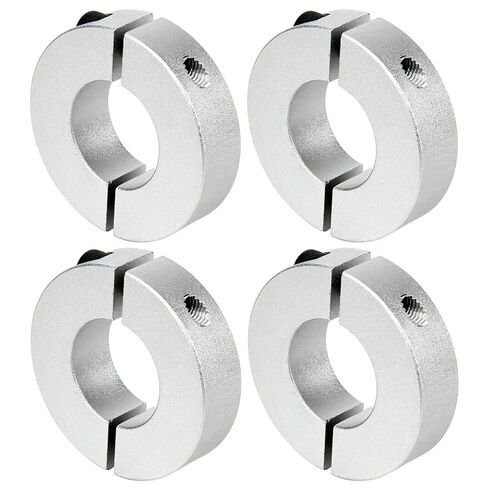Double Split Shaft Collar Bore 25mm OD 45mm Thickness 12mm 6061 Aluminum Alloy Anodized Surface H7 Bore Tolerance Split Clamp Style Stop Ring in Saudi Arabia