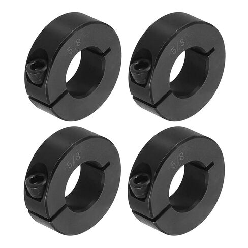 PATIKIL 3/4" OD 1-1/2" طوق عمود منقسم واحد، 4 قطع من الفولاذ الكربوني المشبك على طوق لولبي لأعمدة القيادة وأدوات الآلات الزراعية، أسود in Saudi Arabia