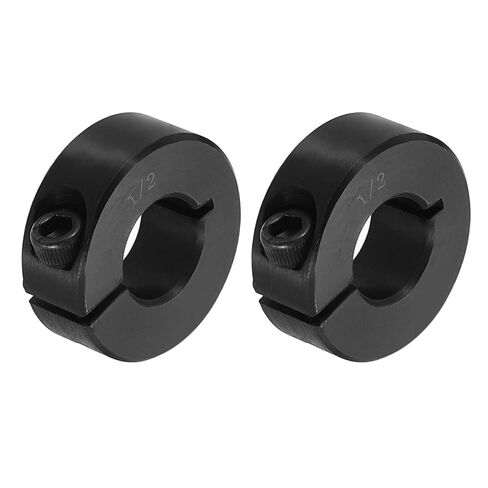 PATIKIL 3/4" OD 1-1/2" طوق عمود منقسم واحد، 4 قطع من الفولاذ الكربوني المشبك على طوق لولبي لأعمدة القيادة وأدوات الآلات الزراعية، أسود in Saudi Arabia