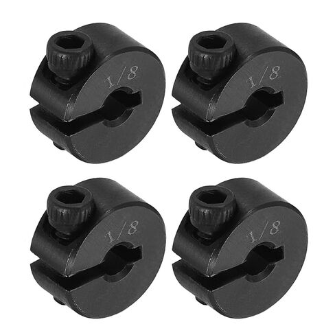 PATIKIL 3/4" OD 1-1/2" طوق عمود منقسم واحد، 4 قطع من الفولاذ الكربوني المشبك على طوق لولبي لأعمدة القيادة وأدوات الآلات الزراعية، أسود in Saudi Arabia