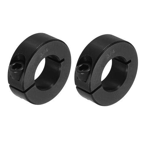 PATIKIL 3/4" OD 1-1/2" طوق عمود منقسم واحد، 4 قطع من الفولاذ الكربوني المشبك على طوق لولبي لأعمدة القيادة وأدوات الآلات الزراعية، أسود in Saudi Arabia