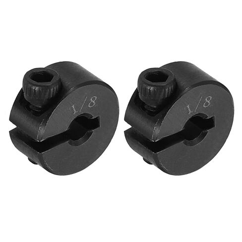 PATIKIL 3/4" OD 1-1/2" طوق عمود منقسم واحد، 4 قطع من الفولاذ الكربوني المشبك على طوق لولبي لأعمدة القيادة وأدوات الآلات الزراعية، أسود in Saudi Arabia
