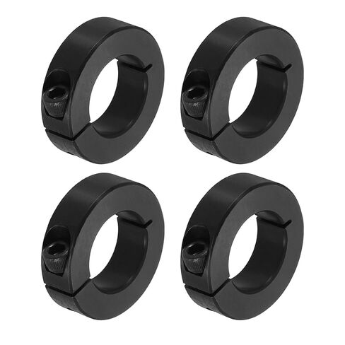 PATIKIL 3/4" OD 1-1/2" طوق عمود منقسم واحد، 4 قطع من الفولاذ الكربوني المشبك على طوق لولبي لأعمدة القيادة وأدوات الآلات الزراعية، أسود in Saudi Arabia