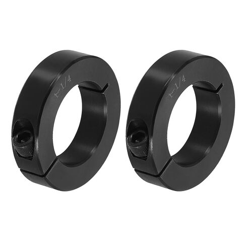 PATIKIL 3/4" OD 1-1/2" طوق عمود منقسم واحد، 4 قطع من الفولاذ الكربوني المشبك على طوق لولبي لأعمدة القيادة وأدوات الآلات الزراعية، أسود in Saudi Arabia