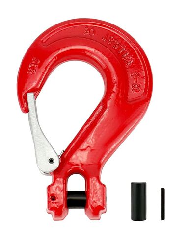 QWORK Clevis Slip Hook with Latch, 1 Pack, 1/2", 11600 lbs Load Limit, Grade 80 Drop Forged Alloy Steel in Kuwait