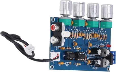 وحدة تحكم في النغمة لمضخم الصوت المسبق من DANAIXZ، لوحة معادل صوت منخفضة الضوضاء بدرجة احترافية مزدوجة القناة مع ضبط جهير ثلاثي لأدوات الاستوديو وأنظمة HiFi in Kuwait