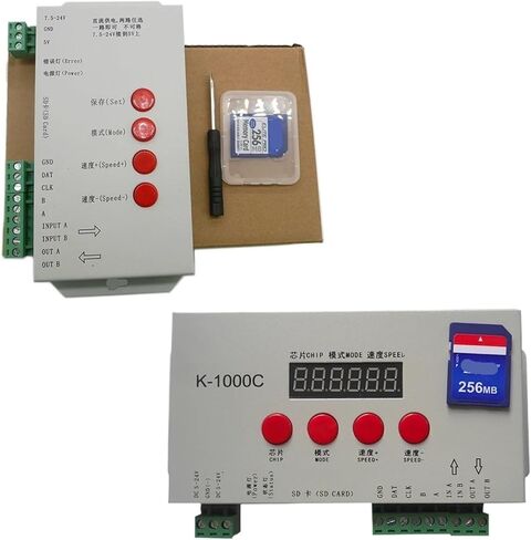 FDAVDNMG K-1000C تحكم K1000C WS2812B WS2811 APA102 T1000S WS2813 LED 2048 بكسل برنامج تحكم DC5-24V in Saudi Arabia