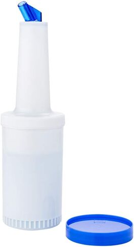 Restaurantware-2.5 Quart Juice Pourer Bottle, 1 Leak-Resistant Store And Pour Container - Dispensing Lid, Storage Lid, Red Plastic Juice Bar Container, Dishwashable, For Pouring And Storing Drinks in Saudi Arabia
