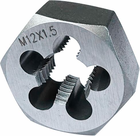 Metric M12 x1.5 Right Hand Hex Die for Fixed Die Screw Cutting & Tapping Repair Tool, Gcr15 Alloy Steel in Saudi Arabia