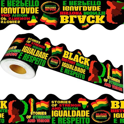 69 Feet Bulletin Board Borders, Straight Rolled Border Trim with Tropical Leaves Patterns for School, Classroom & Offices Decorate in Kuwait