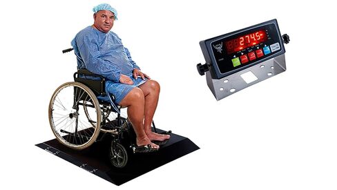 PEC Wheelchair Scale Portable Medical Weighing Scale Light Weight with Dual Ramp, Capacity 700x0.1lb in Saudi Arabia