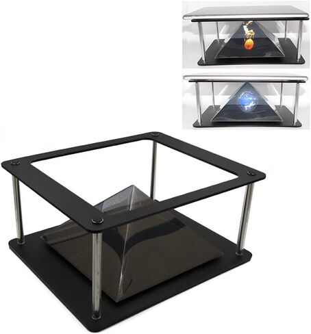 hokojix 3D Hologram Projector Py-ramid Pad Tab-let PC Hologram 3D Display Stands Projector l present, 22.5x19x9.5cm in Saudi Arabia