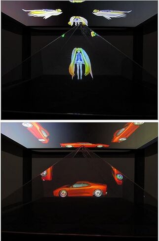 hokojix 3D Hologram Projector Py-ramid Pad Tab-let PC Hologram 3D Display Stands Projector l present, 22.5x19x9.5cm in Saudi Arabia
