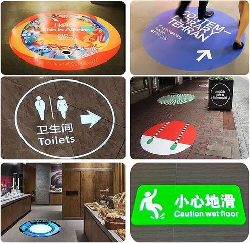 80W Outdoor GOBO Logo Projection Light, Custom Rotating Image LED Spotlight for Storefront Advertising, Wall/Floor Pattern Lamp IP67 Waterproof for Business, Shop, Wedding Event Stage in Saudi Arabia