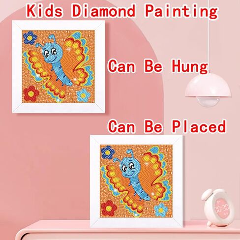 مجموعات الطلاء الماس Miairivy للأطفال ، DIY 5D Cartoon Diamond Art مع إطار ، والحرف الإبداعية للغاية ، والهدايا ، وهدايا أعياد الميلاد ، وديكور الغرفة للفتيات والفتيان الذين تتراوح أعمارهم بين 4-12 (الفراشة 1) in Saudi Arabia