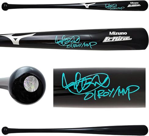 Ichiro Suzuki Autographed Black Authentic Player Model Bat Seattle "01 ROY/MVP" IS Holo Stock #212165 in Saudi Arabia