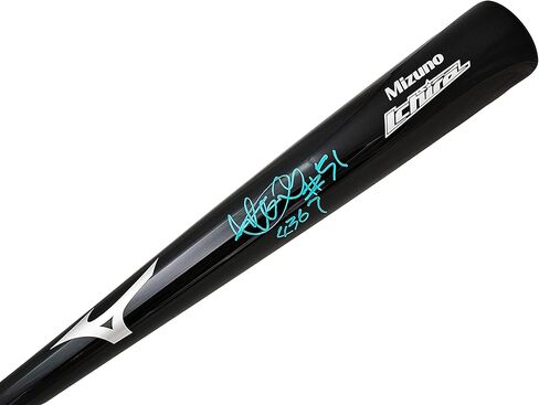 نموذج لاعب أصلي أسود موقع من Ichiro سوزوكي Bat Seattle "#51, 4367" IS Holo Stock #212166 in Saudi Arabia