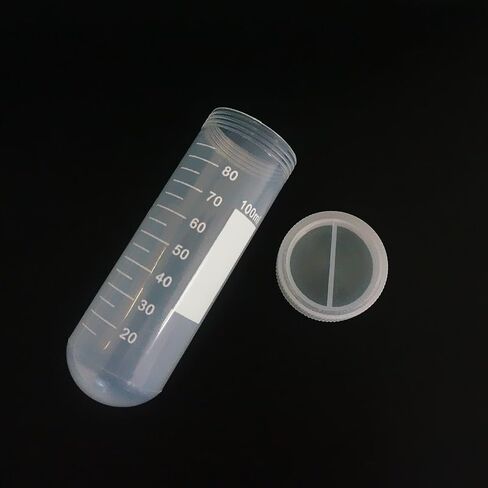 10pcs/pack 100ml scaled plastic centrifuge tubes with screw cap in Saudi Arabia
